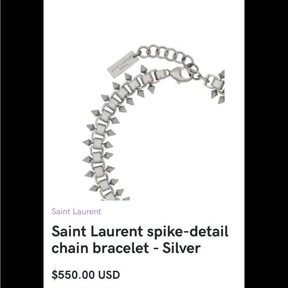 Saint Laurent spike detail bracelet Authentic! - Picture 1 of 6
